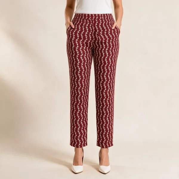 Maroon_Printed_Pure_Cotton_Printed_Straight_Fit_Pants_For_Women