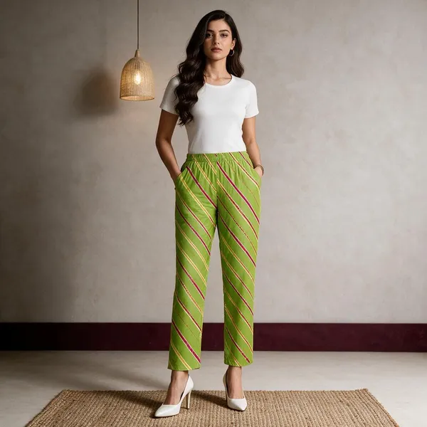Green_Printed_Pure_Cotton_Printed_Straight_Fit_Pants_For_Women