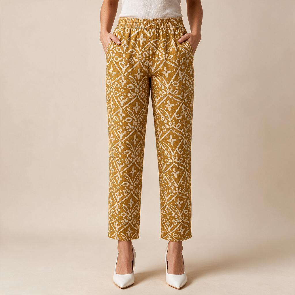 Mustard_Printed_Pure_Cotton_Printed_Straight_Fit_Pants_For_Women