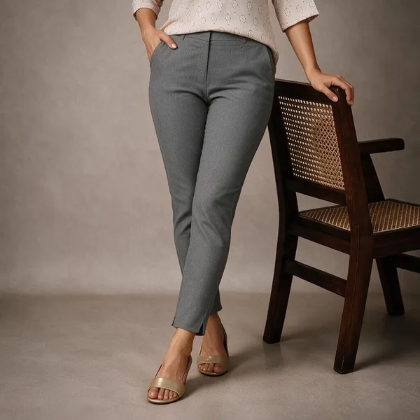 Grey_Cotton_Lycra_Relaxed_Fit_Kurti_Pant_For_Women