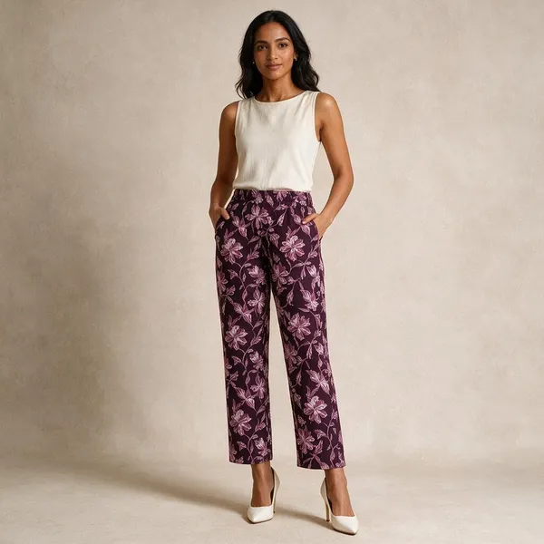 Purple_Printed_Pure_Cotton_Printed_Straight_Fit_Pants_For_Women