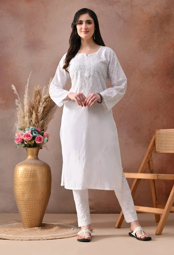 Pure_Grace_Hand_Embroidered_Chikankari_Cotton_Kurta_Classic_White