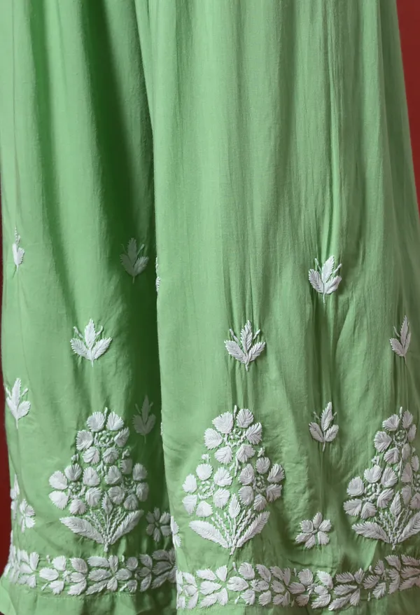 Premium_Modal_Chikankari_Embroidered_Set_-_Green
