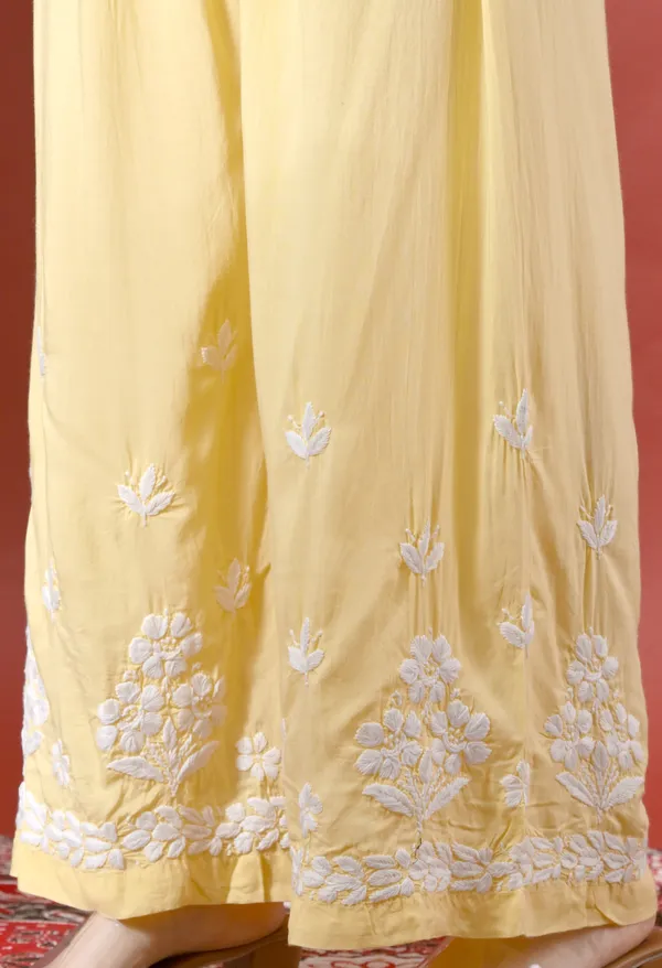 Premium_Modal_Chikankari_Embroidered_Set_-_Lemon_Yellow