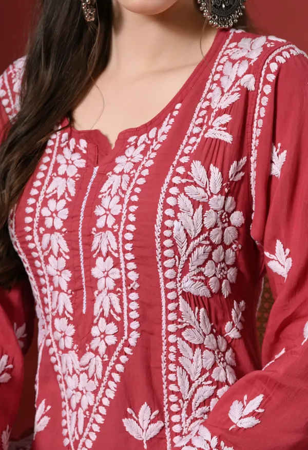 Premium_Modal_Chikankari_Embroidered_Set_-_Onion_Pink
