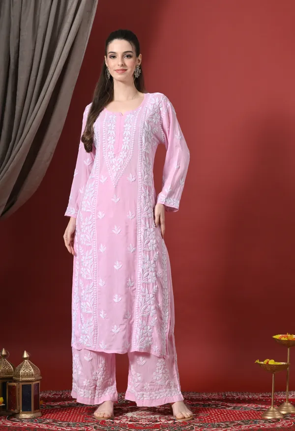 Premium_Modal_Chikankari_Embroidered_Set_-_Pink