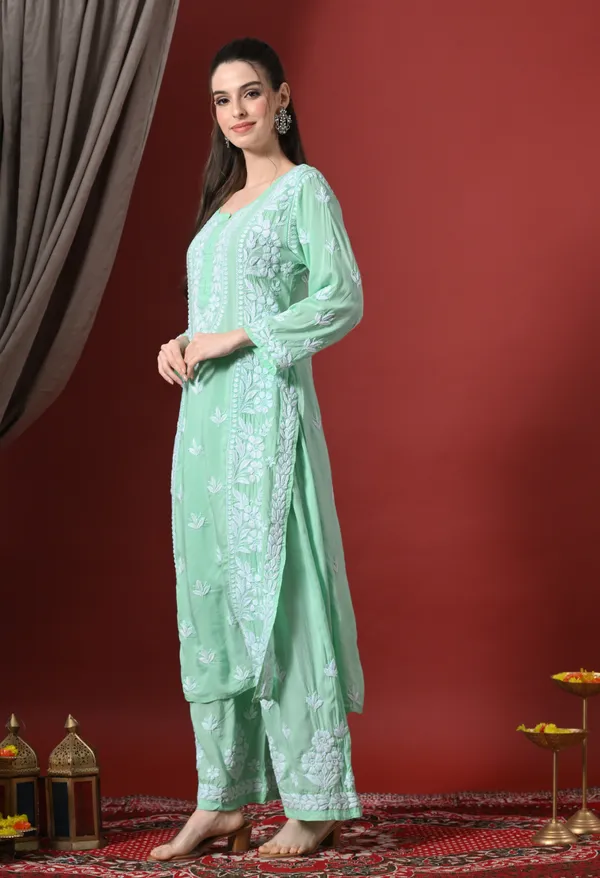 Premium_Modal_Chikankari_Embroidered_Set_-_Pista_Green
