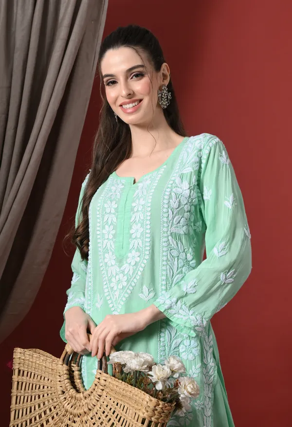 Premium_Modal_Chikankari_Embroidered_Set_-_Pista_Green