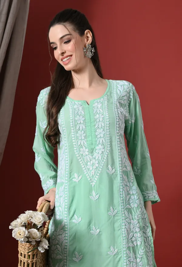 Premium_Modal_Chikankari_Embroidered_Set_-_Pista_Green