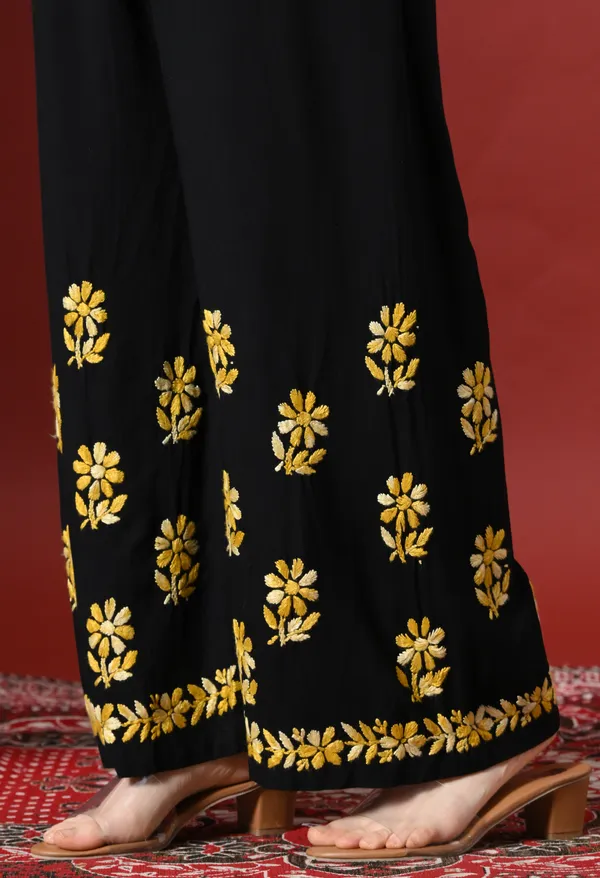 Syrish_Elegance_Handcrafted_Rayon_Chikankari_Set-Yellow