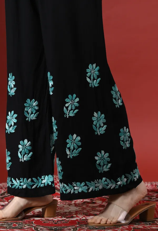 Syrish_Elegance_Handcrafted_Rayon_Chikankari_Set-Blue