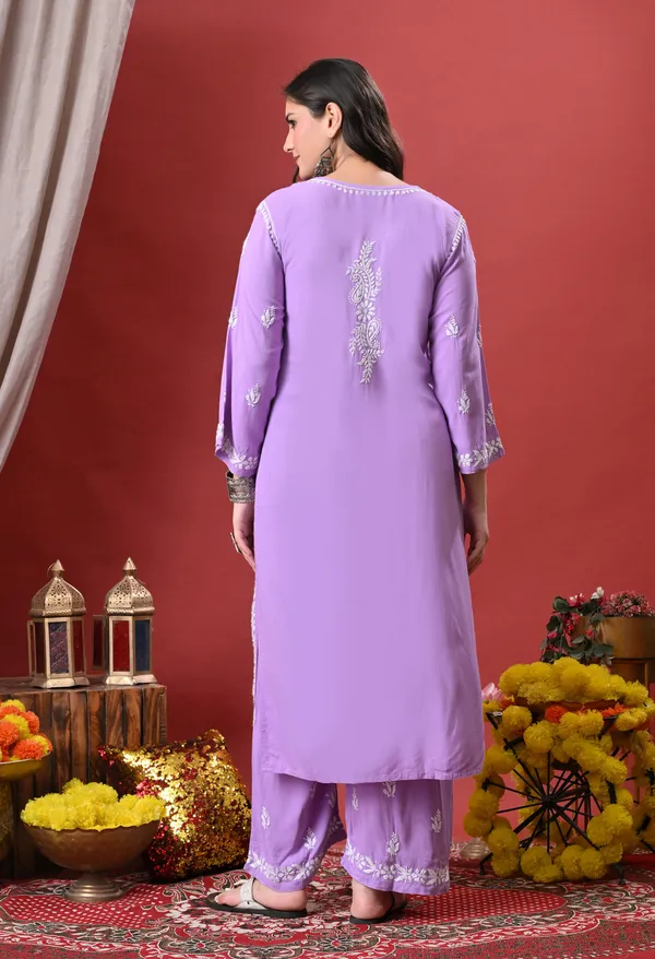 Syrish_Purple_Hand_Embroidered_Chikankari_Rayon_Kurta_Palazzo_Set