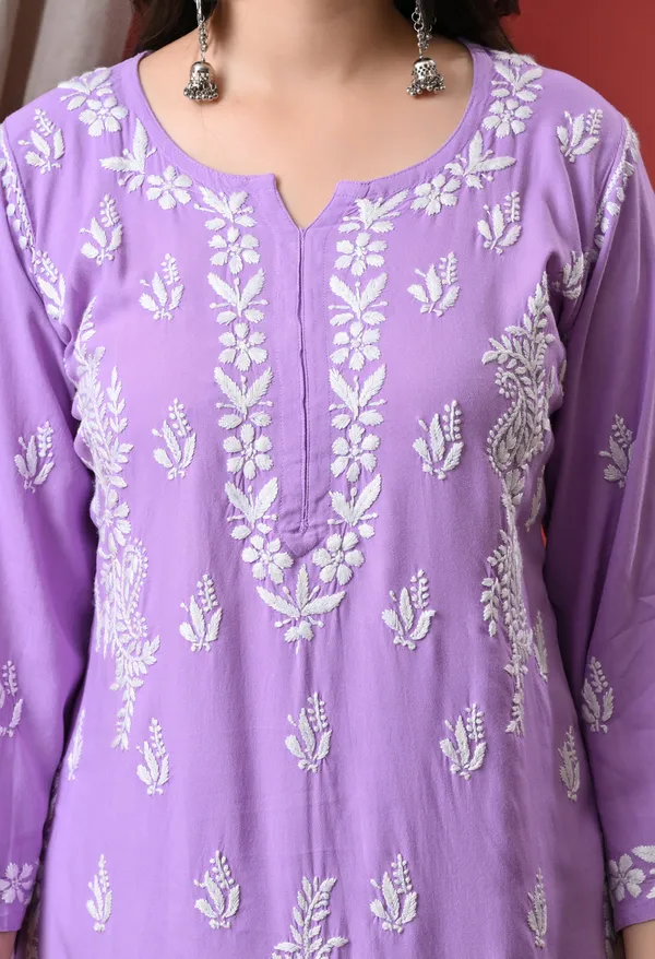 Syrish_Purple_Hand_Embroidered_Chikankari_Rayon_Kurta_Palazzo_Set