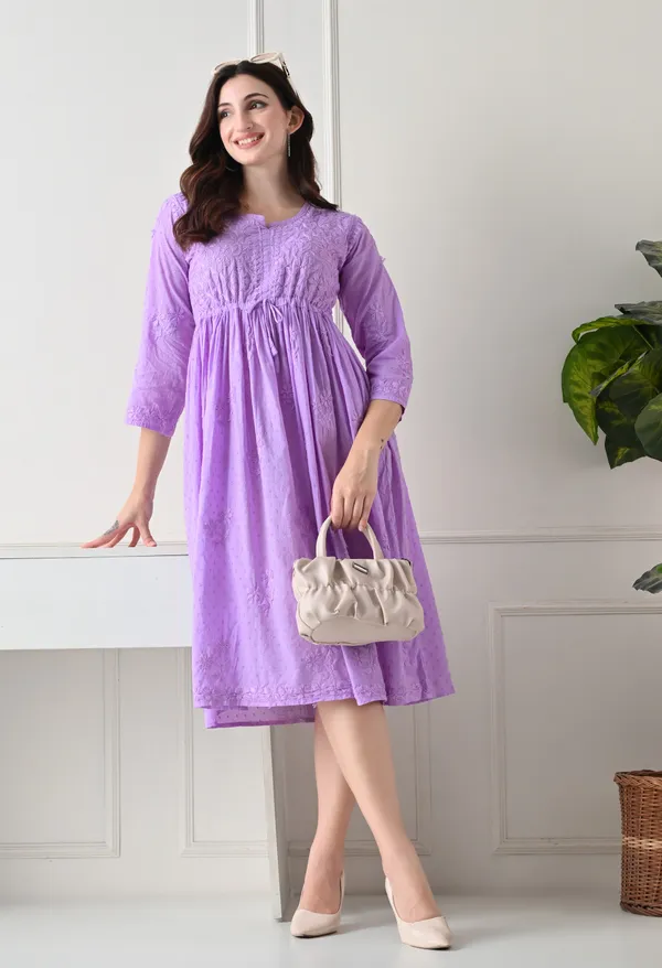 Blush_Purple__Hand-Embroidered_Chikankari_Dobby_Cotton_Midi_Dress