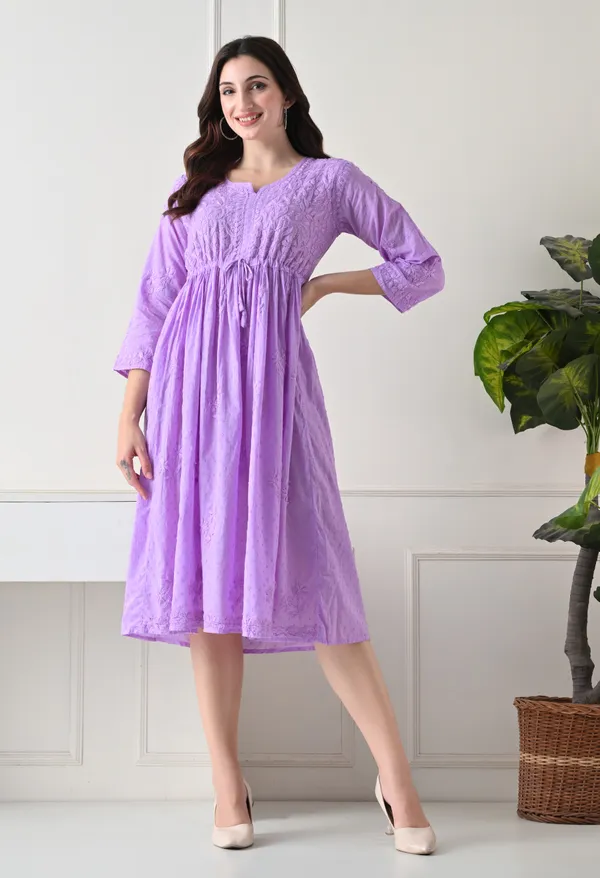 Blush_Purple__Hand-Embroidered_Chikankari_Dobby_Cotton_Midi_Dress