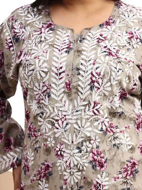Women_Grey_Floral_Hand-Embroidered_Chikankari_Mulmul_Kurta