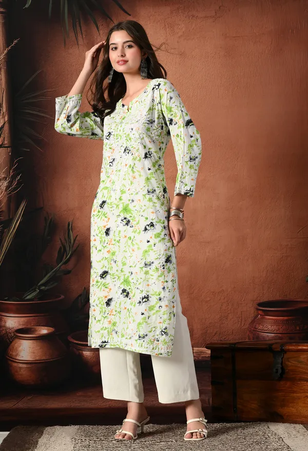 Syrish_black_accents_Floral_Handcrafted_Chikankari_Mulmul_Kurta