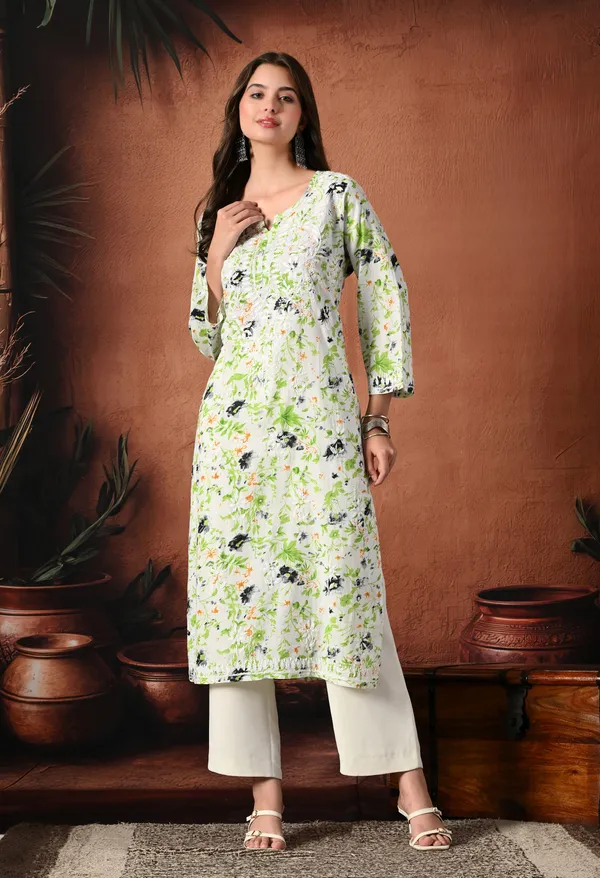 Syrish_black_accents_Floral_Handcrafted_Chikankari_Mulmul_Kurta