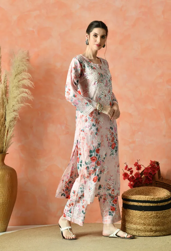 Blush_Pink_Floral_Hand_Embroidered_Mulmul_Chikankari_Kurta_Plazo_Set