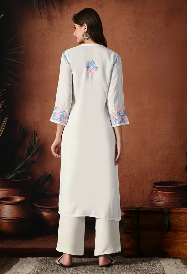 Syrish_Pastel_Pink_&_Blue_Thread_Hand_Embroidered_Chikankari_Straight_Rayon_Kurta