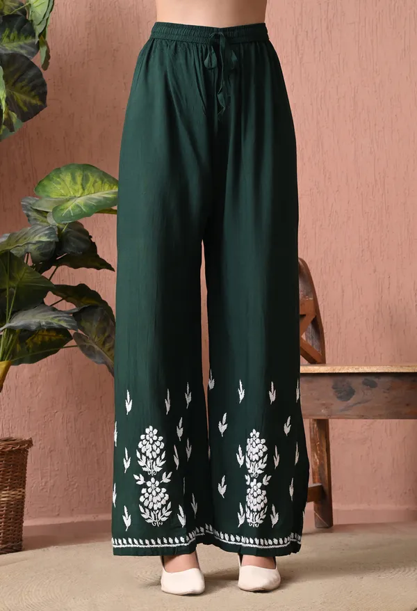 Syrish_Green_Rayon_Straight_Chikankari_Hand_Embroidered_Kurta_Set