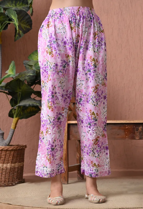 Syrish_Purple_Floral_Mulmul_Chikankari_Hand_Embroidered_Kurta_Set
