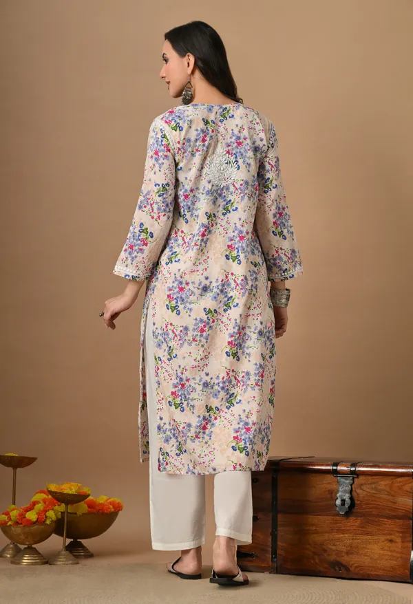 Syrish_Peach_Floral_Mulmul_Chikankari_Hand_Embroidered_Kurta