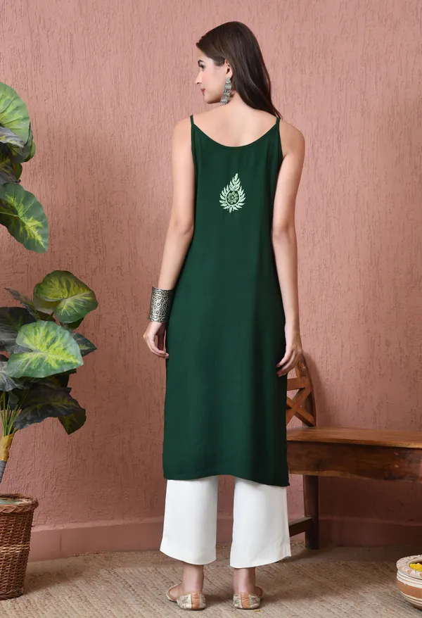 Syrish_Handcrafted_Chikankari_Rayon_Sleeveless_Kurta_�_Green