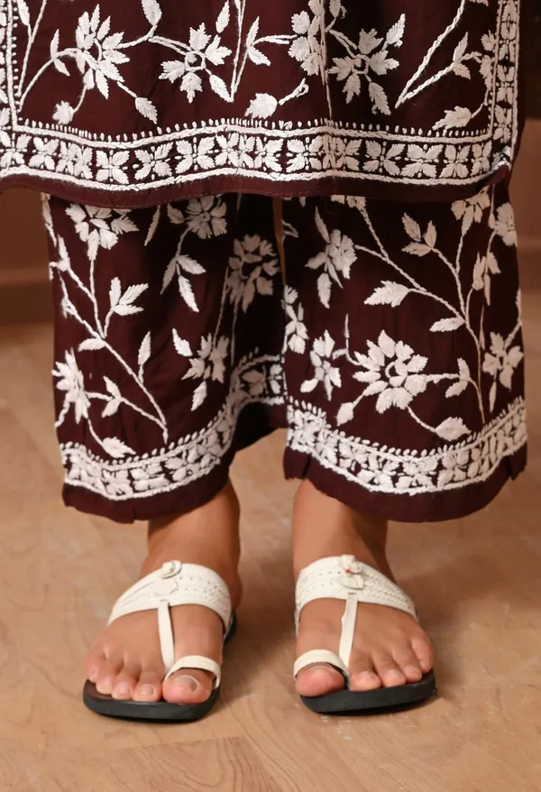 Syrish_Wine_Hand_Embroidered_Chikankari_Rayon_Kurta_Set