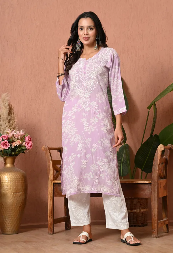 Syrish_Meher_Purple_Chikankari_Straight_Kurta
