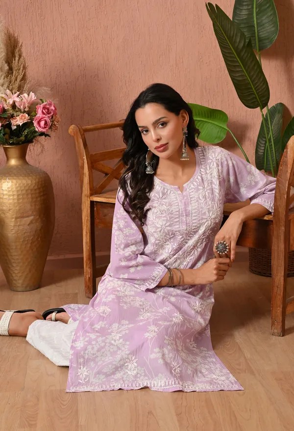 Syrish_Meher_Purple_Chikankari_Straight_Kurta