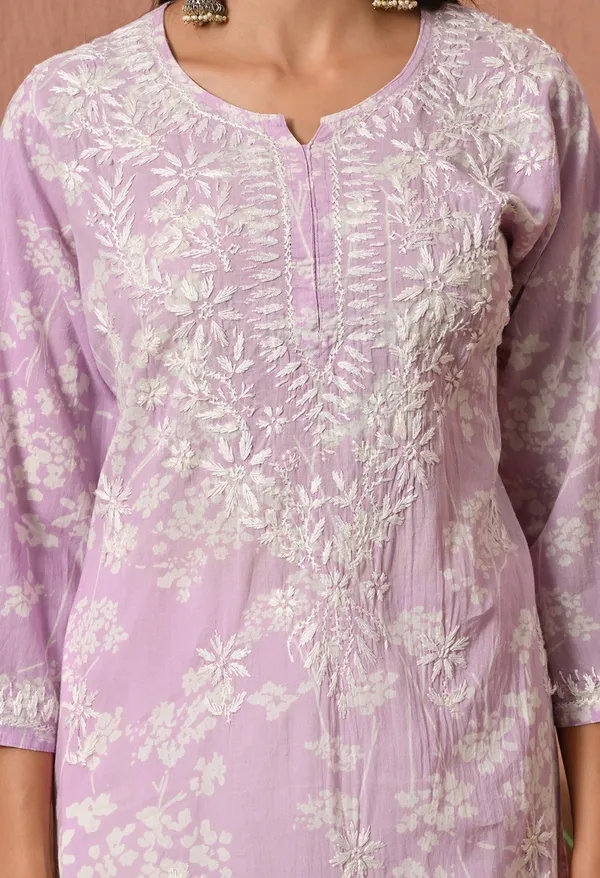 Syrish_Meher_Purple_Chikankari_Straight_Kurta
