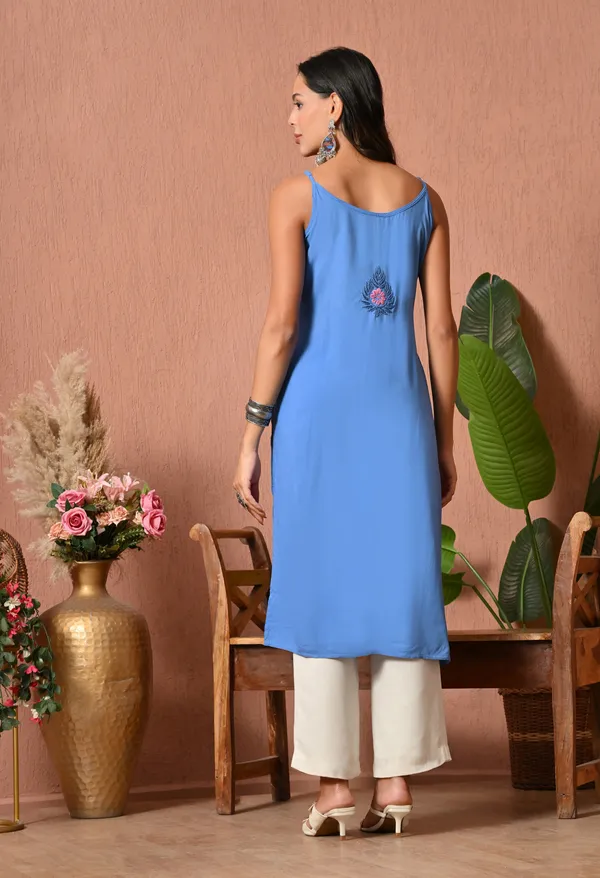 Syrish_Handcrafted_Chikankari_Rayon_Sleeveless_Kurta_�_Blue