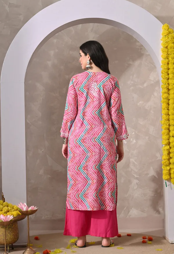 Syrish_Leheriya__Pink_Cotton_Hand_Embroidered_Chikankari_Kurta