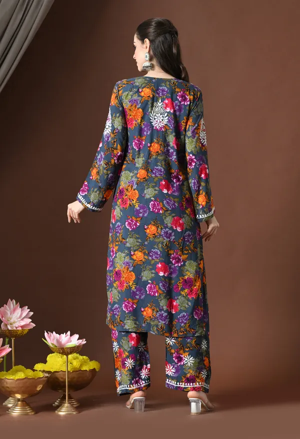 Midnight_Grey_Rayon_Chikankari_Kurta_Set
