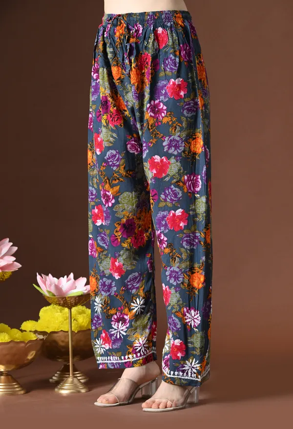 Midnight_Grey_Rayon_Chikankari_Kurta_Set
