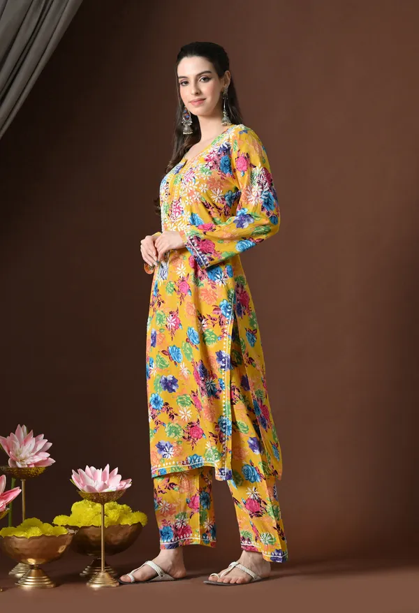 Mustard_Meadow_Floral_Printed_Rayon_Chikankari_Set