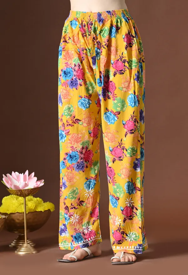 Mustard_Meadow_Floral_Printed_Rayon_Chikankari_Set