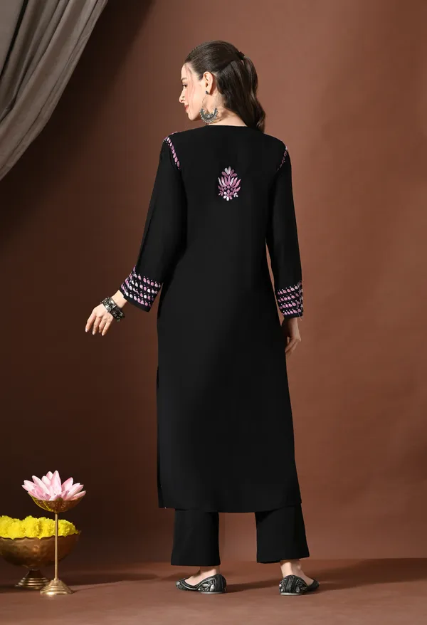 Ebony_Petals_Purple_Handcrafted_Chikankari_Kurta