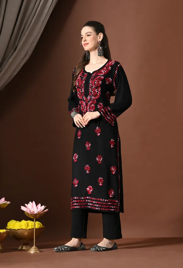 Black_Ruby_Handcrafted_Chikankari_Kurta