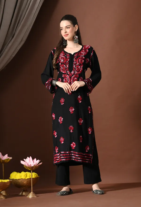 Black_Ruby_Handcrafted_Chikankari_Kurta