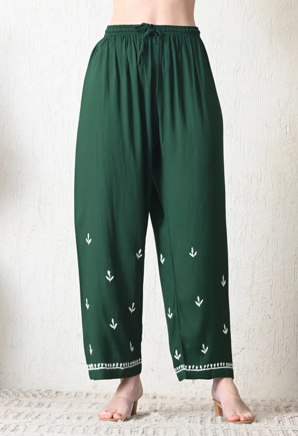 Green_Rayon_Chikankari_Straight_Kurta_Set_with_Hand_Embroidery