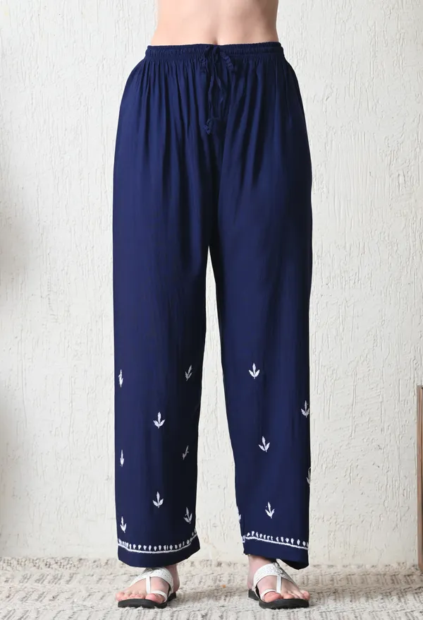 Navy_Blue_Rayon_Chikankari_Straight_Kurta_Set_with_Hand_Embroidery