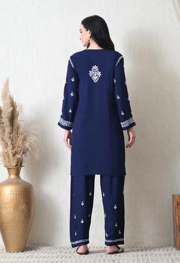 Navy_Blue_Rayon_Chikankari_Straight_Kurta_Set_with_Hand_Embroidery