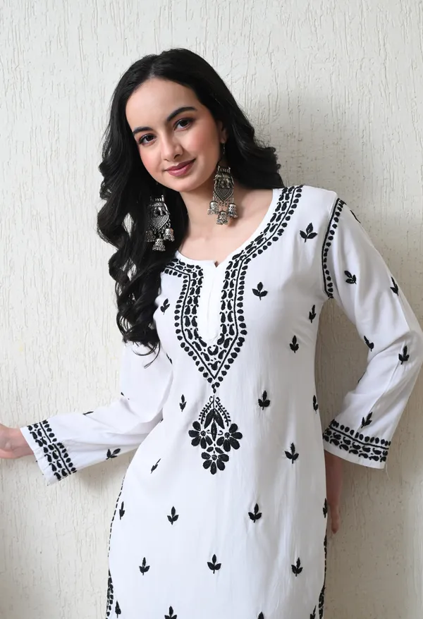 White_Rayon_Chikankari_Straight_Kurta_Set_with_Hand_Embroidery