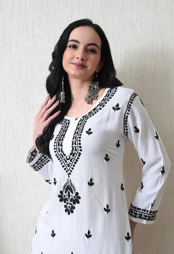 White_Rayon_Chikankari_Straight_Kurta_Set_with_Hand_Embroidery