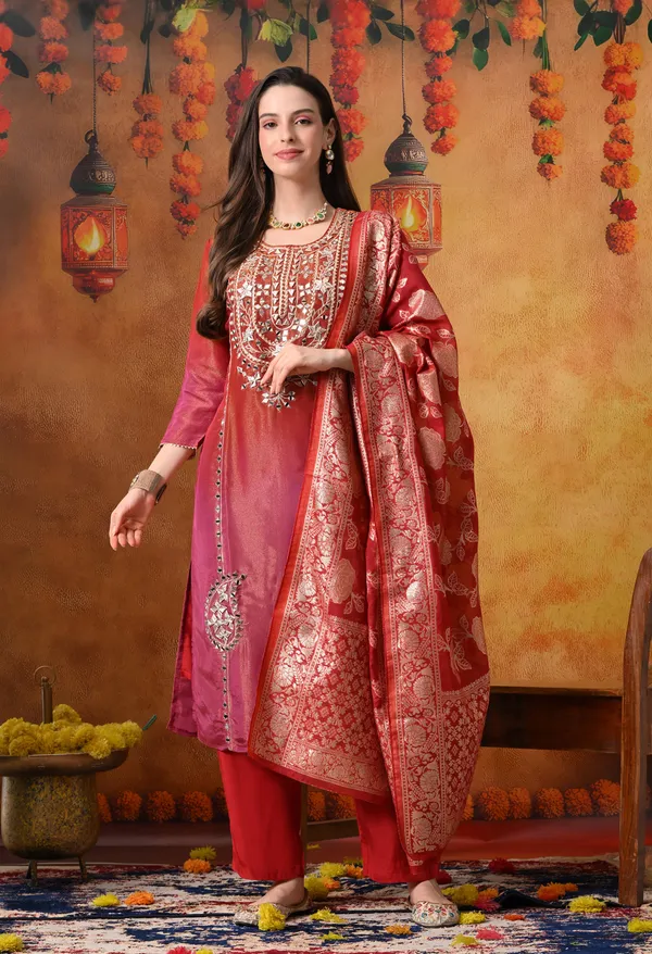 Women's_Festive_Ethnic_Tissue_Suit_Set_with_Mirror_&_Gota_Patti_Work_and_Banarasi_Dupatta