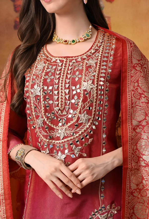Women's_Festive_Ethnic_Tissue_Suit_Set_with_Mirror_&_Gota_Patti_Work_and_Banarasi_Dupatta