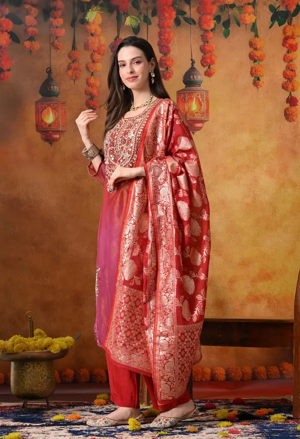 Women's_Festive_Ethnic_Tissue_Suit_Set_with_Mirror_&_Gota_Patti_Work_and_Banarasi_Dupatta