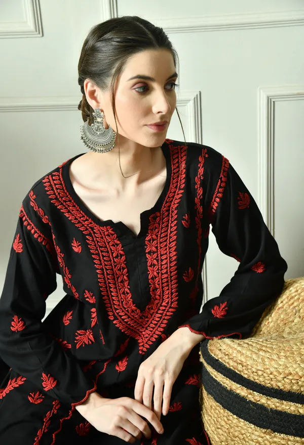 Black_Beauty_Vibrant_Chikankari_Set-_Red